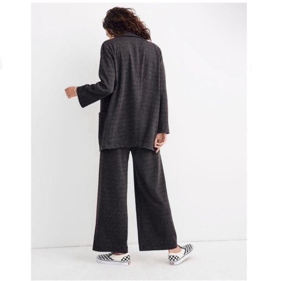 Madewell Cardigan Sz XS Glen Check Plaid Open Front Knit Blazer Longline Preppy - Picture 3 of 12